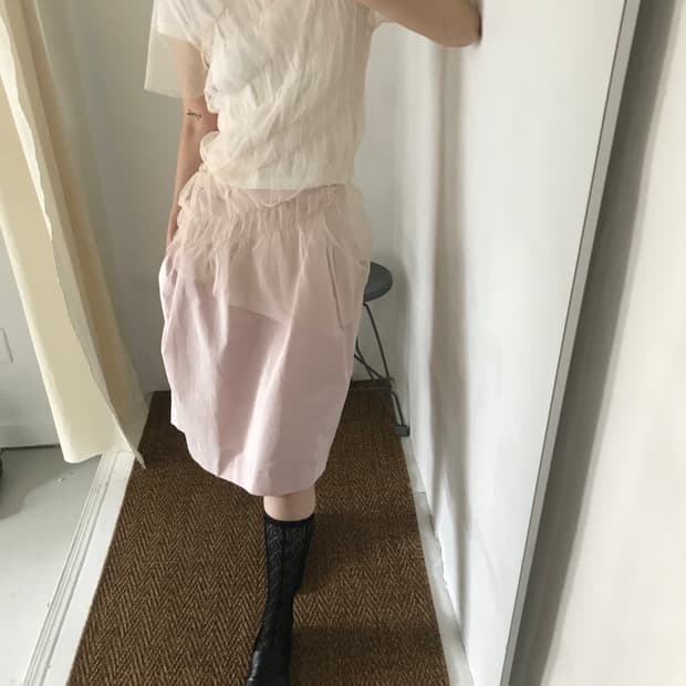 baby pink skirt