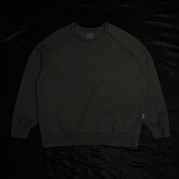 준지 가먼트 다잉 스웨트셔츠 그레이