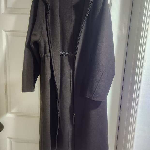 지스튜디오 후드 롱 코트