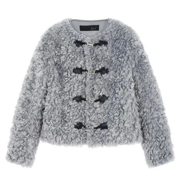 (새상품) 지컷 레더 트리밍 시어링 무스탕 퍼자켓