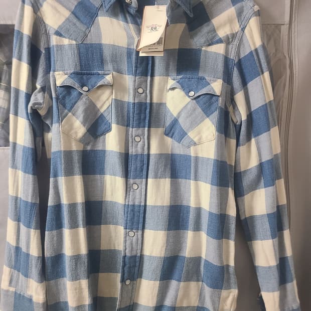 RRL 더블알엘 플래드 트윌 웨스턴 셔츠