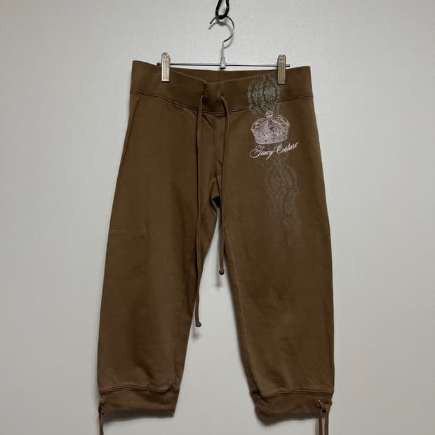 쥬시 꾸뛰르 브라운 트레이닝 7부 팬츠 새상품 xs