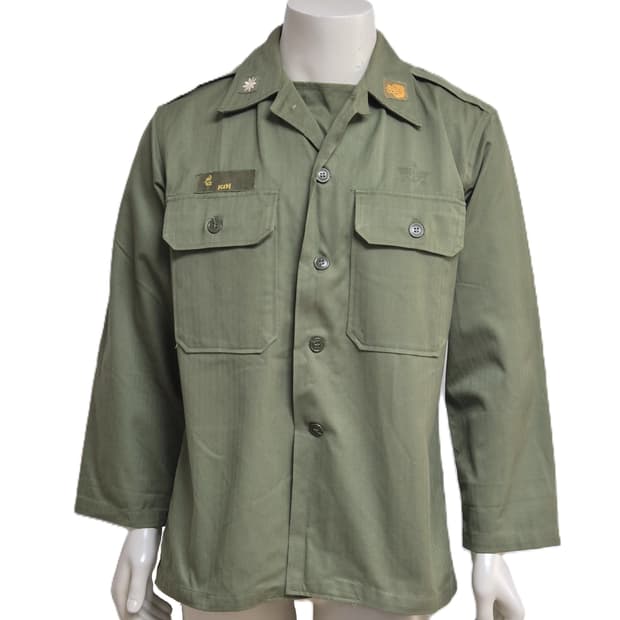 육군 구형 의무 소령 70년대 민무늬 전투복 상의 자켓 (L)