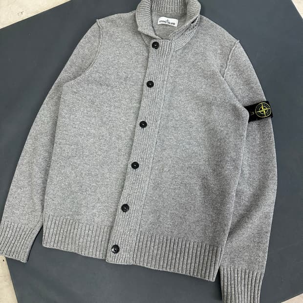 스톤아일랜드 그레이 니트 가디건 Xl(100-105)