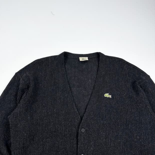 라코스테 크록 레트로 차콜 가디건 (XL)