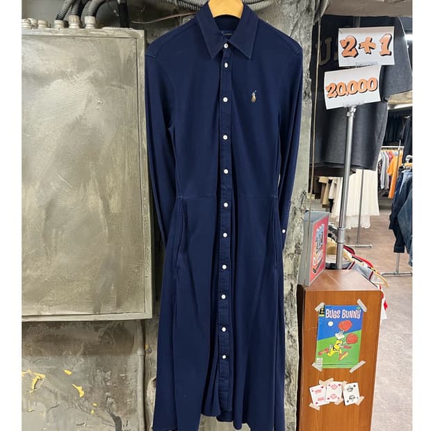 폴로 랄프로렌 카라 원피스 네이비 S #csz4058
