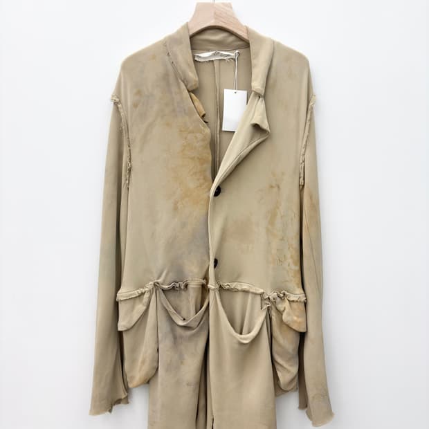PAOLO CARZANA SILK LINEN TAILORED JACKET