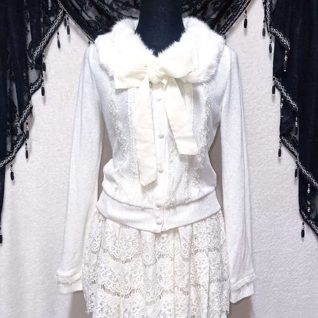 리즈리사 로맨틱갸루 로걀 히메 레이스 아일렛 스카판 큐롯스커트 달천 핀터