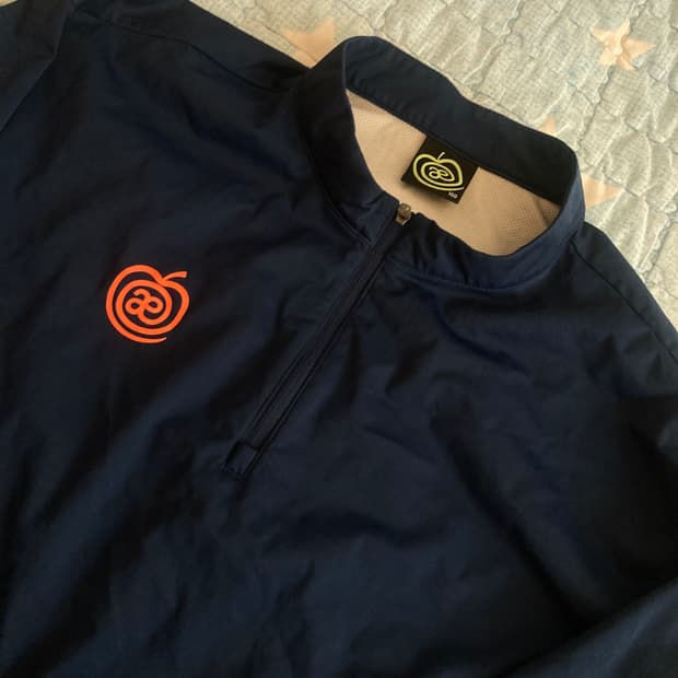 애플라인드 네이비 반집업 맨투맨 100