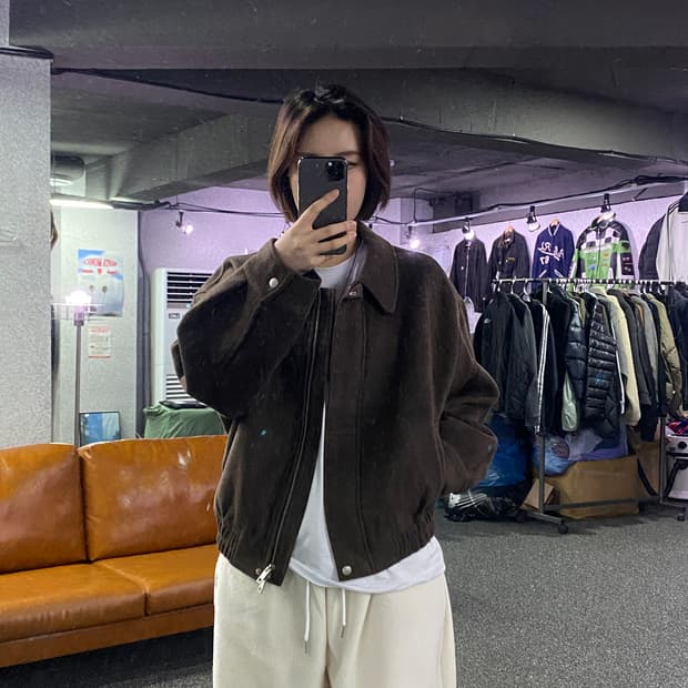 라퍼지스토어 모직 해링턴 자켓 카키 B2804