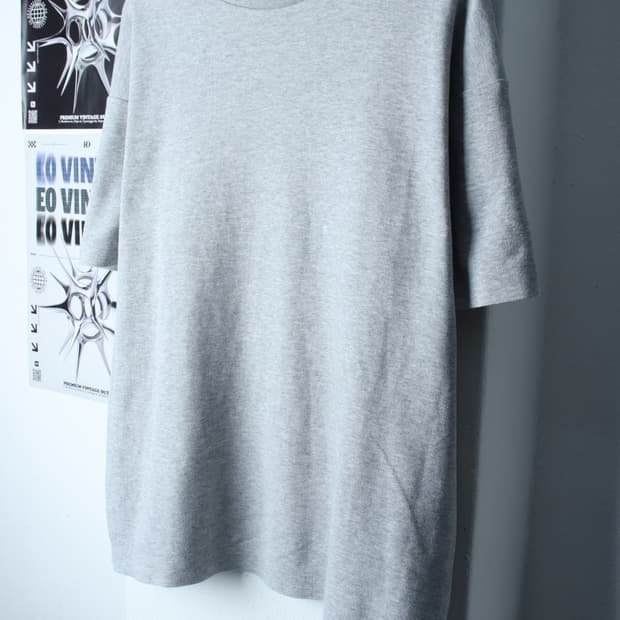 (2XL) 언코티드 반팔 티셔츠 빅사이즈 그레이 무지-H31016