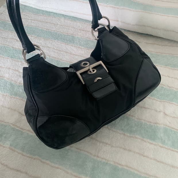 정품 프라다 숄더백 문백 