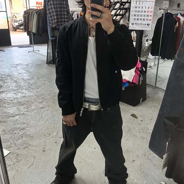 vtg ma-1 jacket (reversible, 2way zip)