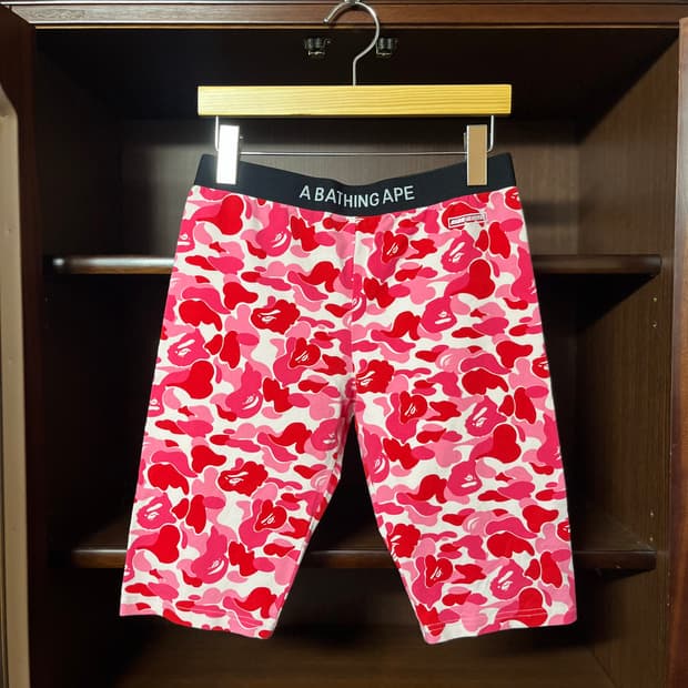 Bape ABC camo biker shorts   