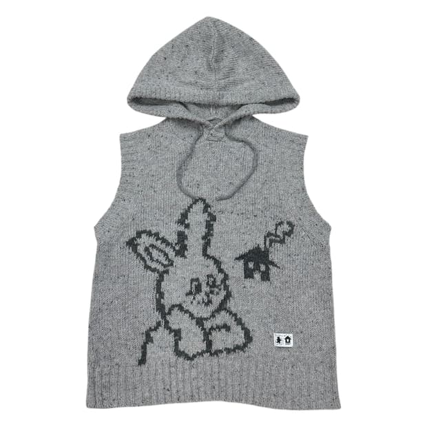 키르시 위티 버니 노마드 후디 니트 베스트 조끼 1