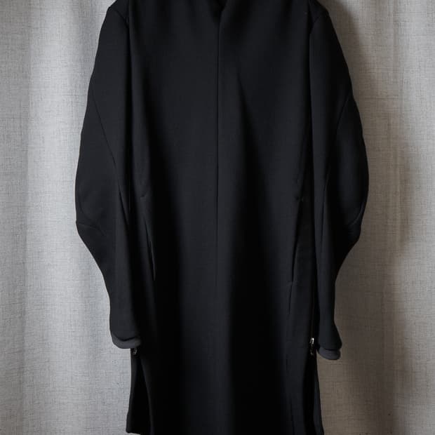 Devoa 후드 롱 울 자켓