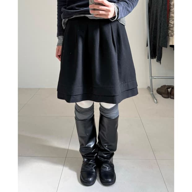 빈티지 미디 스커트