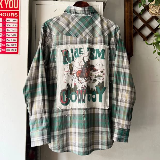 [S]USA 빈티지 COWBOY 웨스턴 버튼다운 체크셔츠
