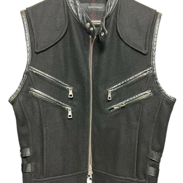 디스퀘어드2 가죽레이어드 베스트