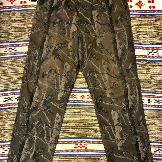 (34~36)칼하트 wip 리얼트리 카모 싱글니 워크팬츠 카펜터팬츠