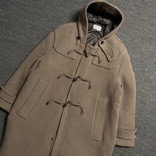 커스텀 어클락 아메카지 박시핏 더플 모직 롱 코트o 5413