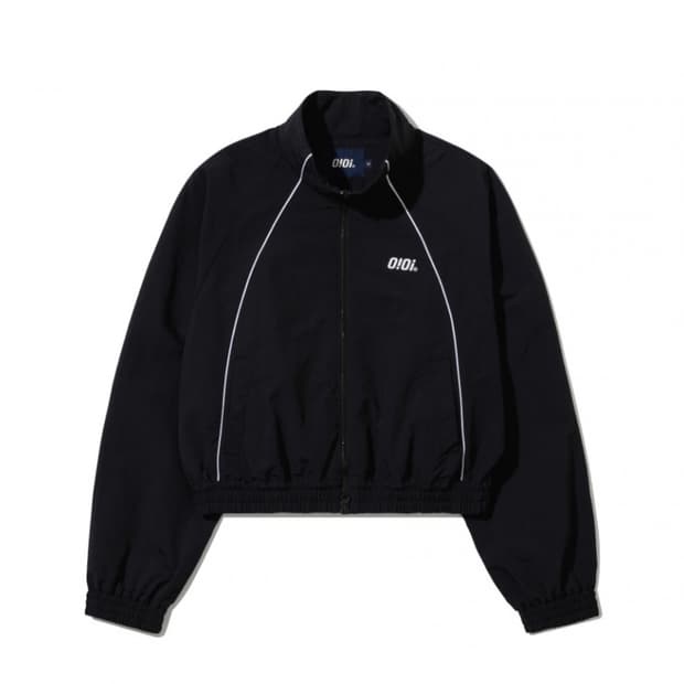 오아이오아이 버티컬 파이핑 크롭 바람막이