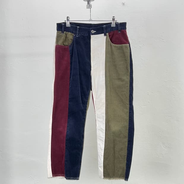 AIE 멀티 컬러 브릭 골덴 코듀로이 팬츠