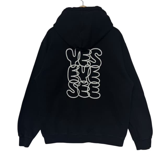 예스아이씨 백로고 후드티