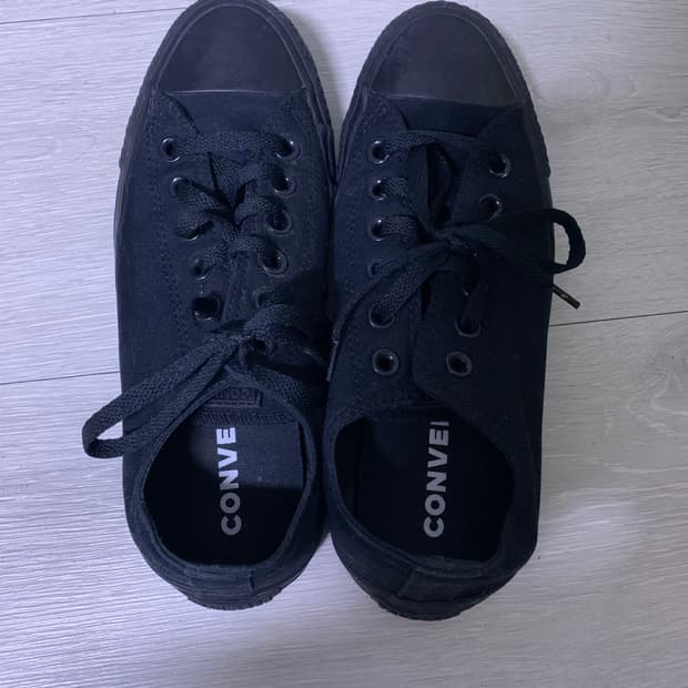 245) 컨버스 척테일러 올스타 클래식 블랙 신발 스니커즈 캔버스