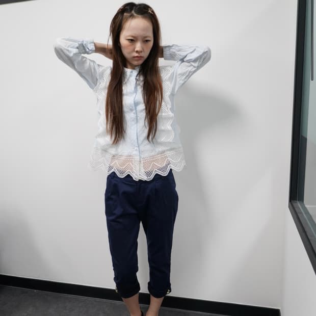 시소르타 빈티지 페어리 블라우스 & 카프리 팬츠 세트
