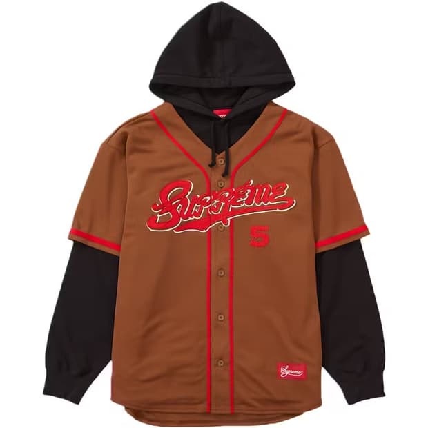 슈프림 supreme 22ss 베이스볼 져지 후드