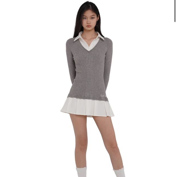 [새상품] Sweetchilling 스윗칠링 패치워크 플리츠 미니 드레스