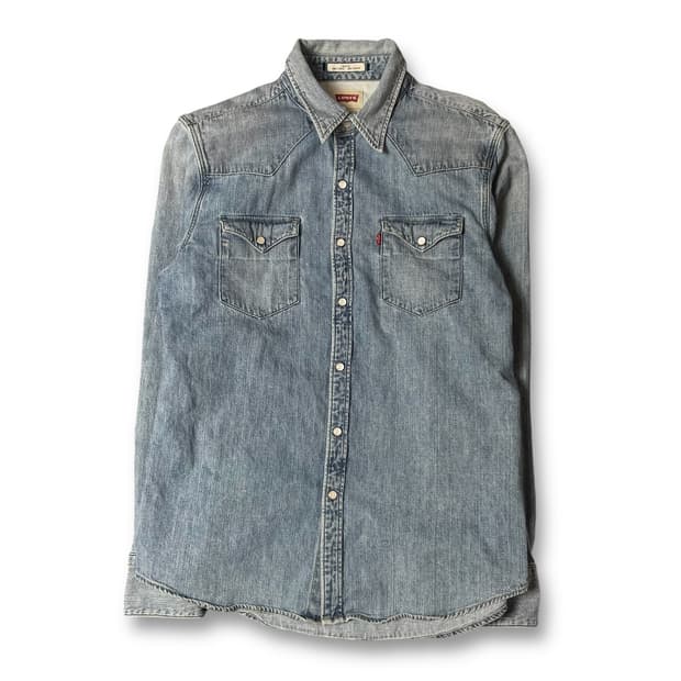 리바이스 연청 투포켓 데님 셔츠 M