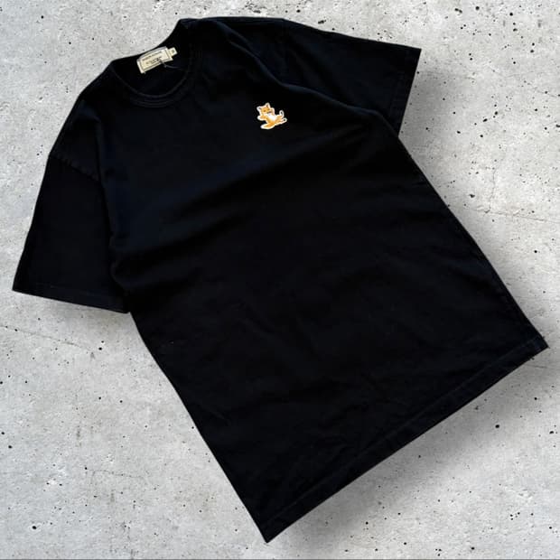 [M] 메종키츠네 폭스 반팔 티셔츠 블랙 D61