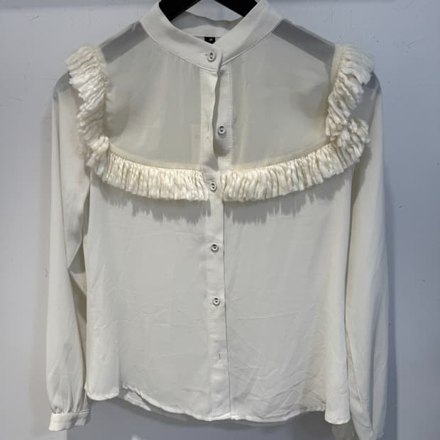 Vintage Blouse 여성 수술 시스루 블라우스