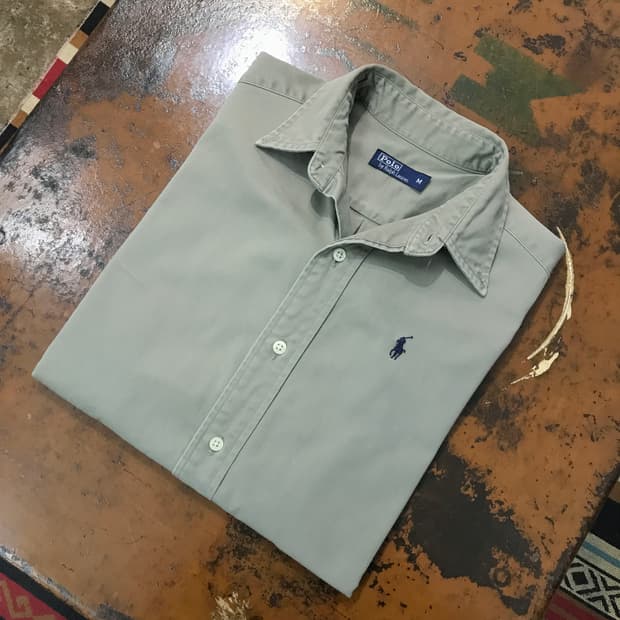폴로랄프로렌 카키 코튼 셔츠 여성 55 66 남성 97 사이즈