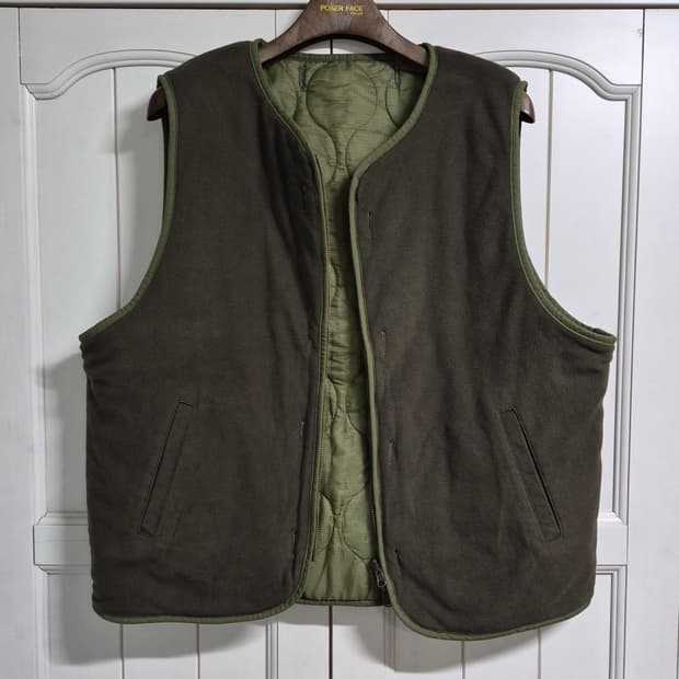 [새상품] 퍼렌 리버시블 플리스 베스트 올리브 2사이즈