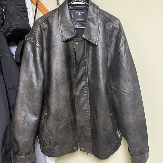 레테르코모 빈티지 워시드 레더 싱글자켓