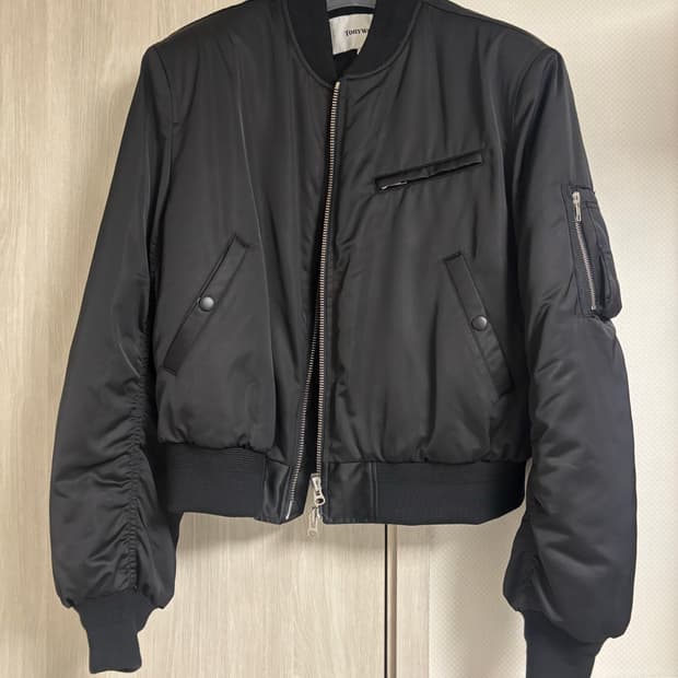 토니웩 블랙 MA-1 크롭 봄버 자켓 XL사이즈 