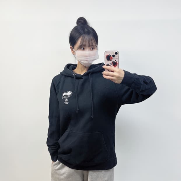 스투시 Stussy 월드투어 후드티 블랙
