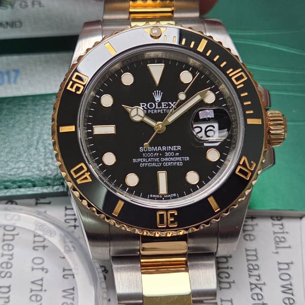 롤렉스 서브마리너 흑콤 골드콤비 116613LN 오토매틱 