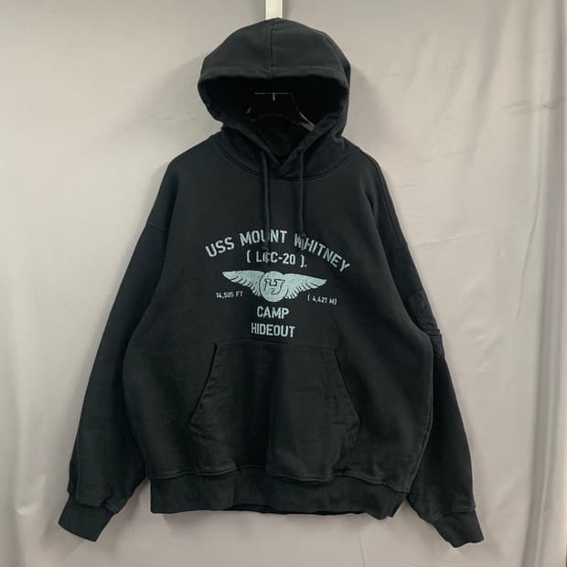 3 하이드아웃 H WINGS 헤비코튼 후드티