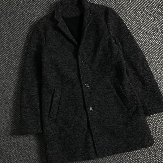 빈티지 트위드 오버핏 싱글 발마칸 코트y 3683