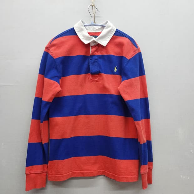 폴로랄프로렌 로고 스트라이프 럭비티 S