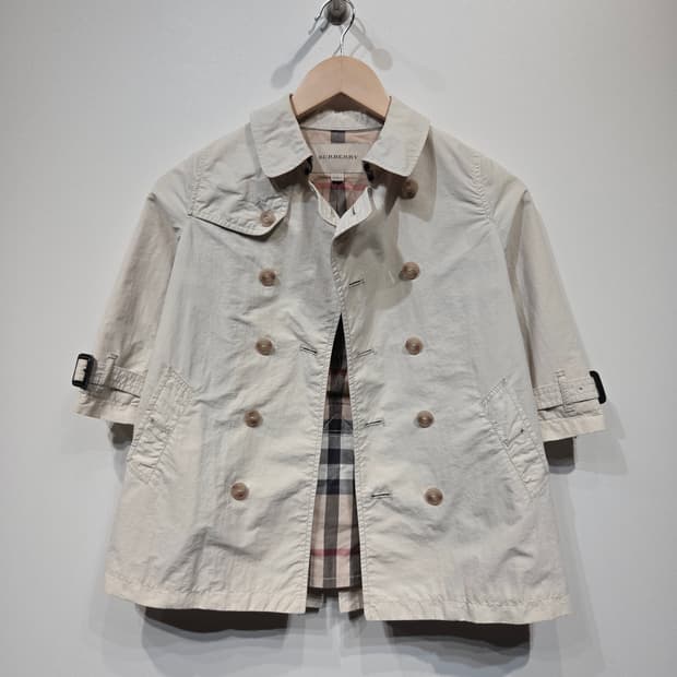 버버리 키즈 트렌치 코트 베이지_6Y