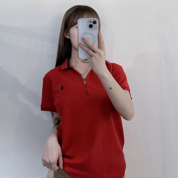 폴로랄프로렌 골프 반집업 카라티