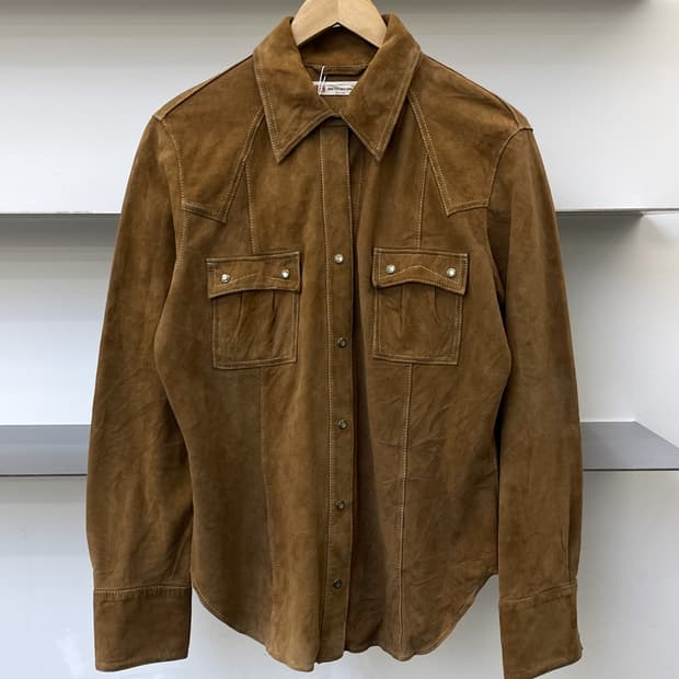 갭 투포켓 고트 레더 웨스턴 셔츠