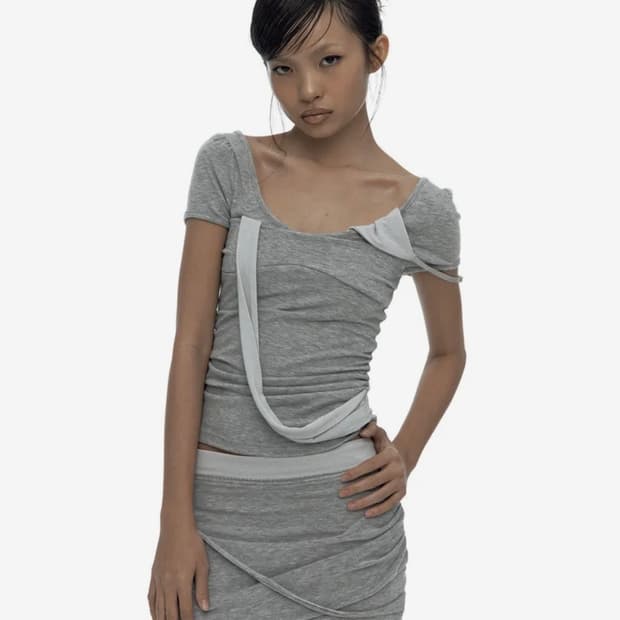 카시코 Peek-a-boo Top Gray