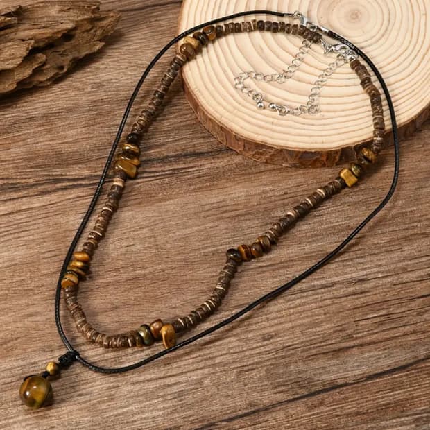 Woody Neckless 비즈 목걸이