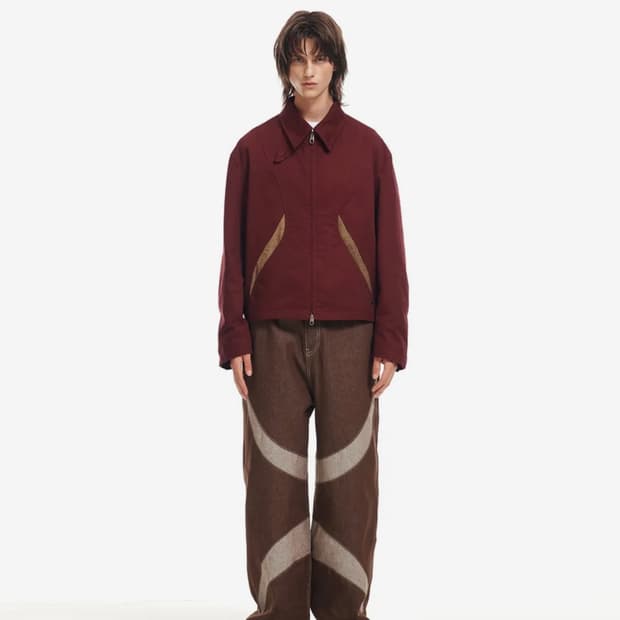 애드오프 와이드 데님 브라운 46